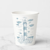 Nautisches Thema Pappbecher (Rückseite)