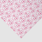 Nautisches Thema | Pink Anchors Tissue Paper Seidenpapier (Ausschnitt)