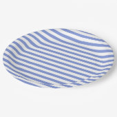 Nautisches Thema - Streifenpapierplatte Pappteller (Schrägansicht)