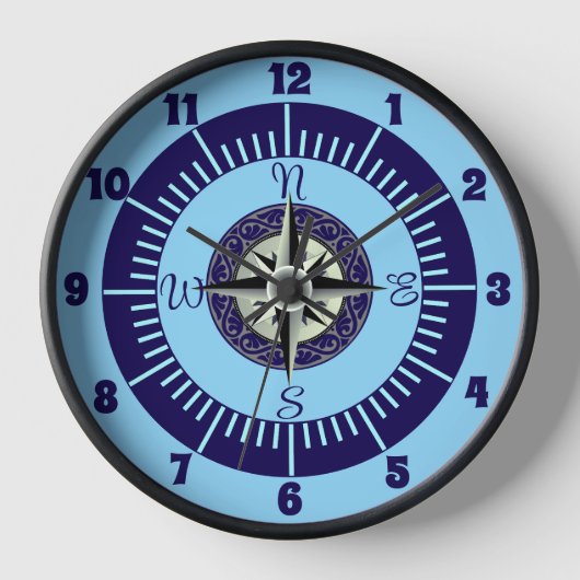 Nautisches Thema Wall Clock Uhr (Vorderseite)