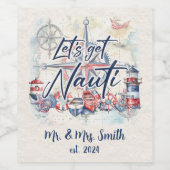 Nautisches Thema Weinetikett (Einzelnes Label)