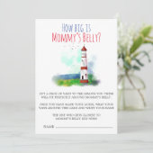 Nautisches Thema wie groß ist Mommy's Bauchkarte (Stehend Vorderseite)