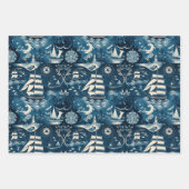 Nautisches Theme-Muster Nr. 6 Geschenkpapier Set (Vorderseite 2)