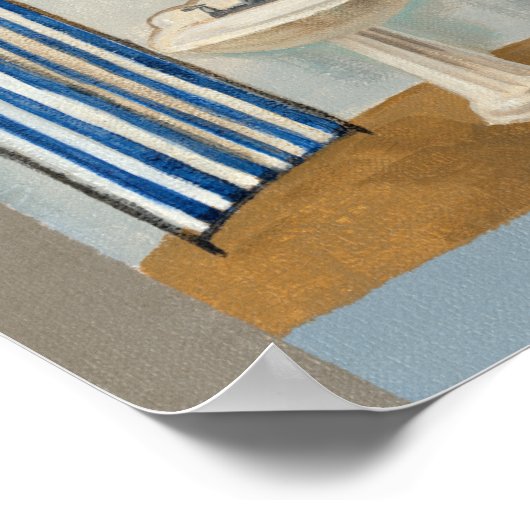 Nautisches Themenbad Poster (Ecke)