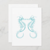 Nautisches Vintages Seepferd (Vorne/Hinten)