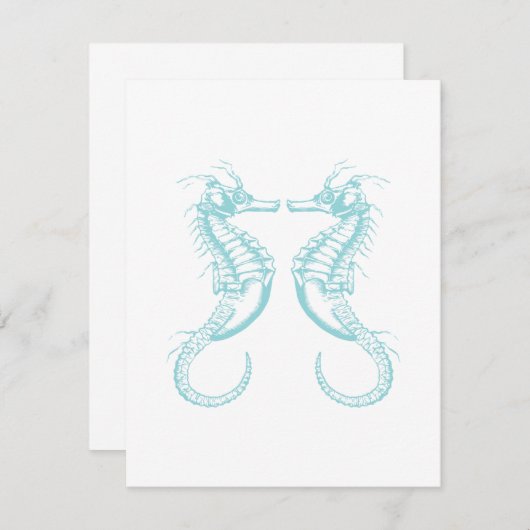 Nautisches Vintages Seepferd (Vorne/Hinten)