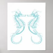 Nautisches Vintages Seepferd Poster (Vorne)