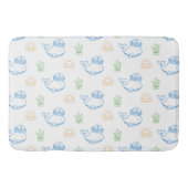 Nautisches Wal-Muster Cute Large Badematte (Vorderseite)