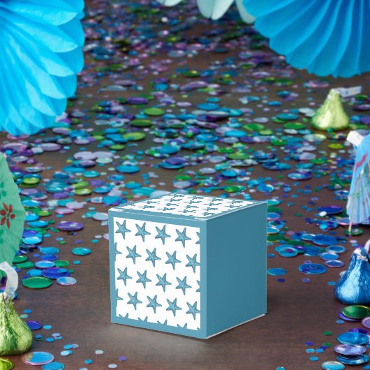Nautisches Wasserfarben Blau Seestern Geschenkschachtel (Party)