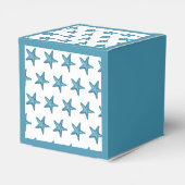Nautisches Wasserfarben Blau Seestern Geschenkschachtel (Rückseite)