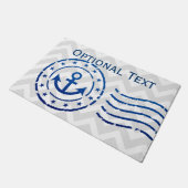 Nautisches Zickzack Siegel Fußmatte (Schrägansicht)