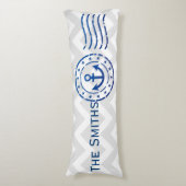 Nautisches Zickzack Siegel Seitenschläferkissen (Vorderseite Vertikal)