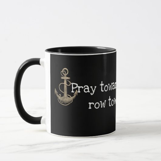 Nautisches Zitat mit Anker Tasse (Links)