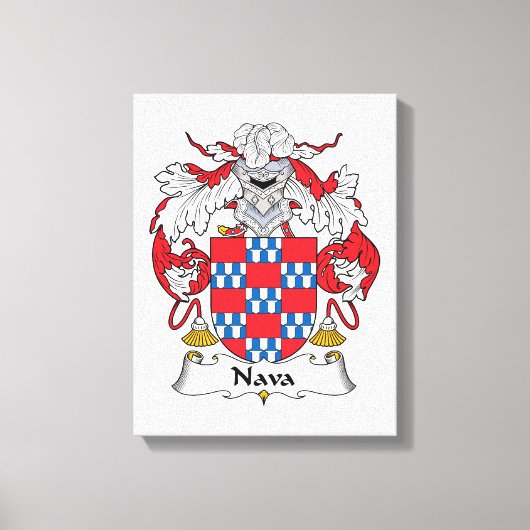 Nava Familienwappen Leinwanddruck (Vorderseite)