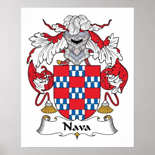 Nava Familienwappen Poster (Vorne)