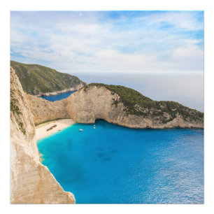Navagio Beach Greece Foto Print - Shipwreck Beach