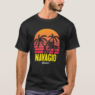 Navagio Shipwreck Beach Griechenland Sunset Palm T T-Shirt