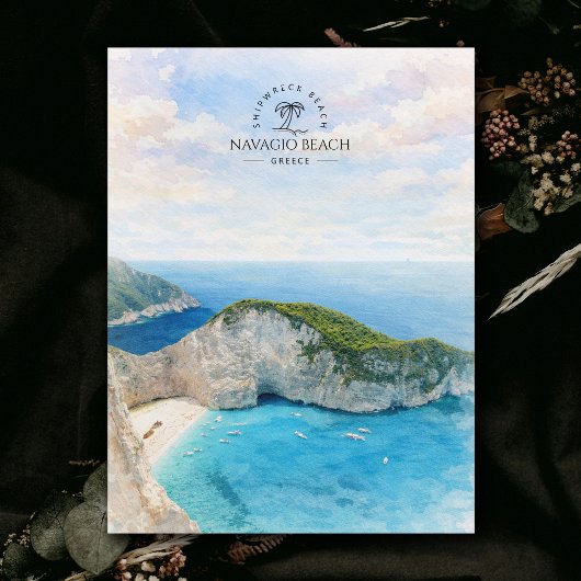 Navagio-Strand, Schiffswrack-Strand, Griechenland, Postkarte