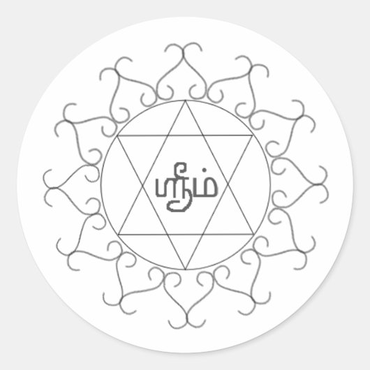 Navagraha-Kolam_Friday Runder Aufkleber (Vorderseite)