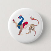 Navagunjara Krishna Vintage indische Malerei relig Button (Vorderseite)