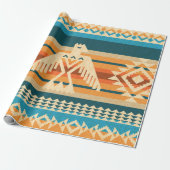 Navajo-abstraktes nahtloses Muster mit Adler  Geschenkpapier (Ungerollt)