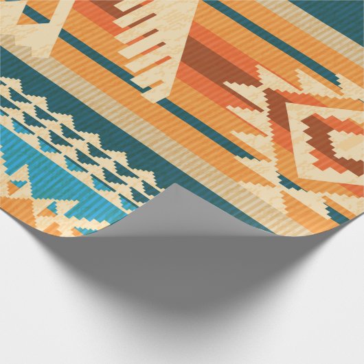 Navajo-abstraktes nahtloses Muster mit Adler Geschenkpapier (Ecke)