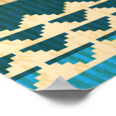 Navajo-abstraktes nahtloses Muster mit Adler Poster (Ecke)