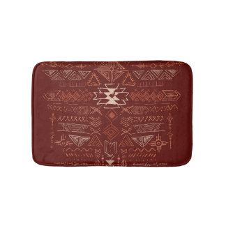 Navajo Aztec: Ethnisches Doodle-Muster. Badematte