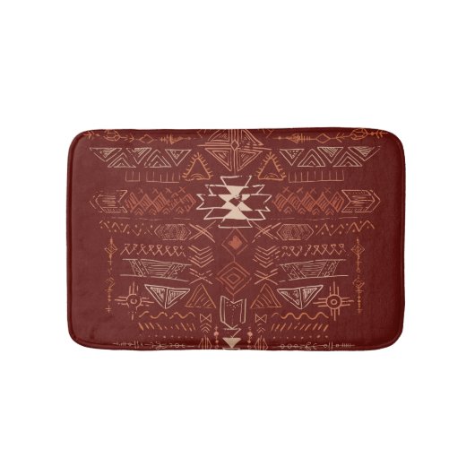 Navajo Aztec: Ethnisches Doodle-Muster. Badematte (Vorderseite)