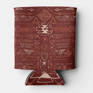 Navajo Aztec: Ethnisches Doodle-Muster. Dosenkühler