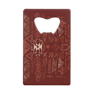 Navajo Aztec: Ethnisches Doodle-Muster. Geldbeutel Flaschenöffner