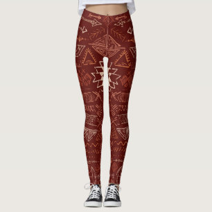 Navajo Aztec: Ethnisches Doodle-Muster. Leggings