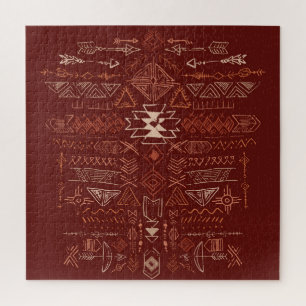 Navajo Aztec: Ethnisches Doodle-Muster. Puzzle