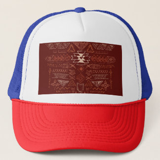Navajo Aztec: Ethnisches Doodle-Muster. Truckerkappe