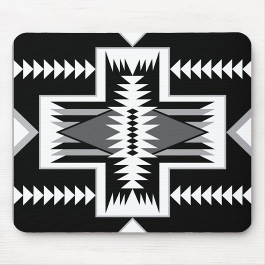 Navajo Black & Gray Mousepad (Vorne)