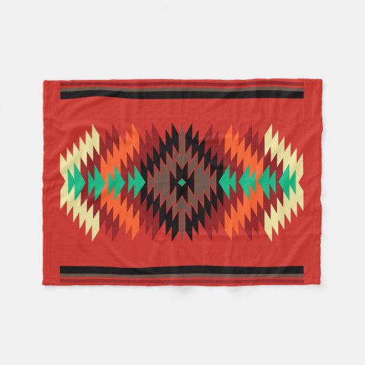 Navajo Blanket Design 5 Fleecedecke (Vorderseite (Horizontal))