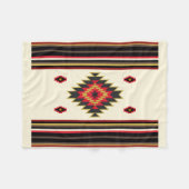 Navajo Blanket Design 6 Fleecedecke (Vorderseite (Horizontal))