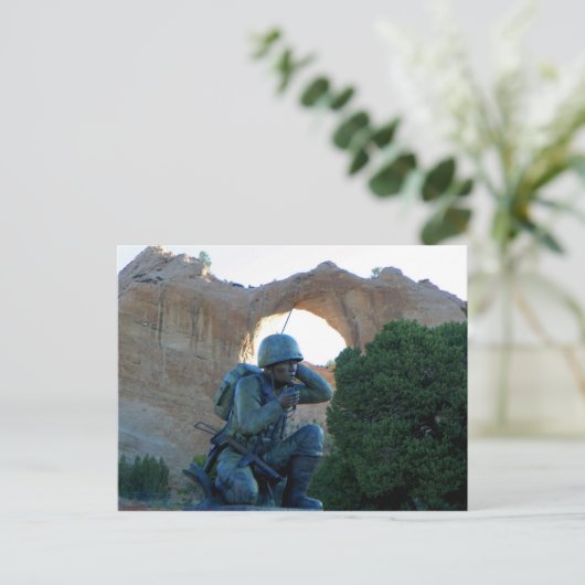 Navajo Code Talker (Window Rock) Postkarte (Stehend Vorderseite)
