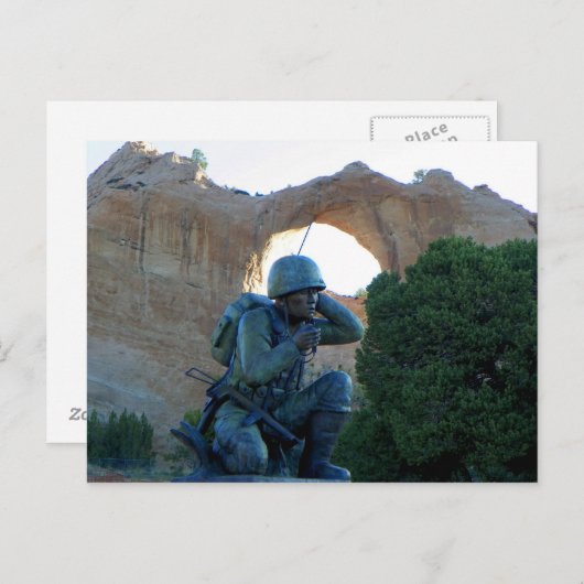 Navajo Code Talker (Window Rock) Postkarte (Vorne/Hinten)