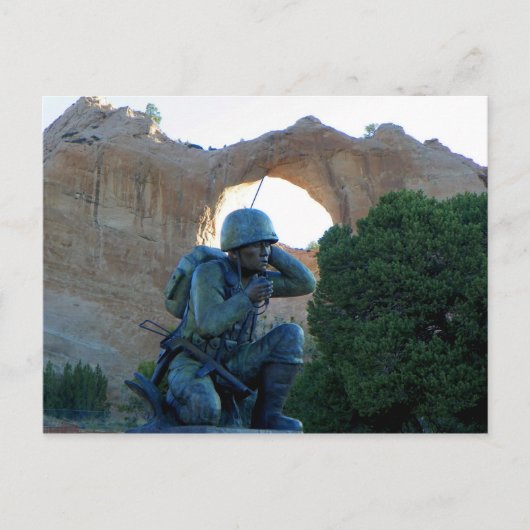Navajo Code Talker (Window Rock) Postkarte (Vorderseite)