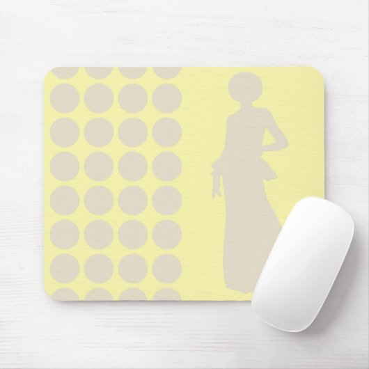 Navajo Cream Neutral Dots Fashion Silhouette Mousepad (Mit Mouse)