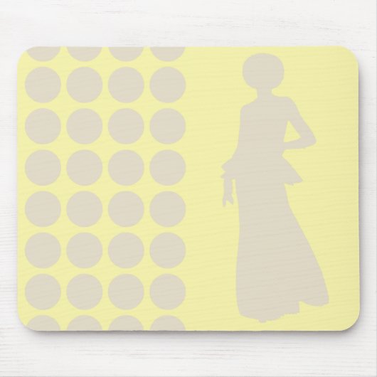 Navajo Cream Neutral Dots Fashion Silhouette Mousepad (Vorne)