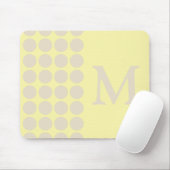 Navajo Cream Neutral Dots mit Monogramm Mousepad (Mit Mouse)
