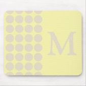 Navajo Cream Neutral Dots mit Monogramm Mousepad (Vorne)
