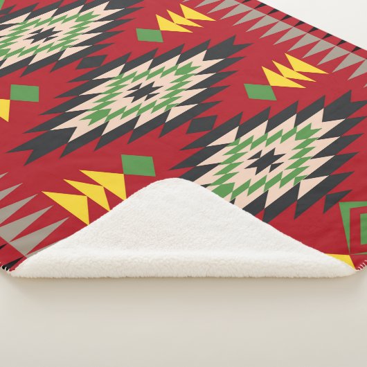 Navajo Design-1 Sherpa Blanket Sherpadecke (3/4)