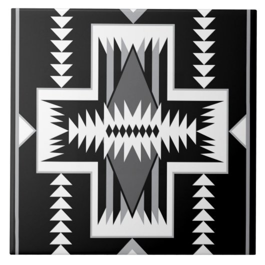 Navajo Design - 3 Keramiken Tile Fliese (Vorderseite)