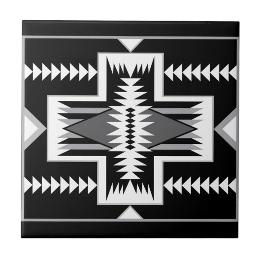 Navajo Design - 3 Keramiken Tile Fliese (Vorderseite)