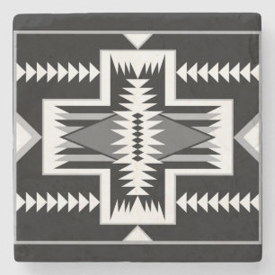 Navajo Design - 3 Keramiken Tile Steinuntersetzer