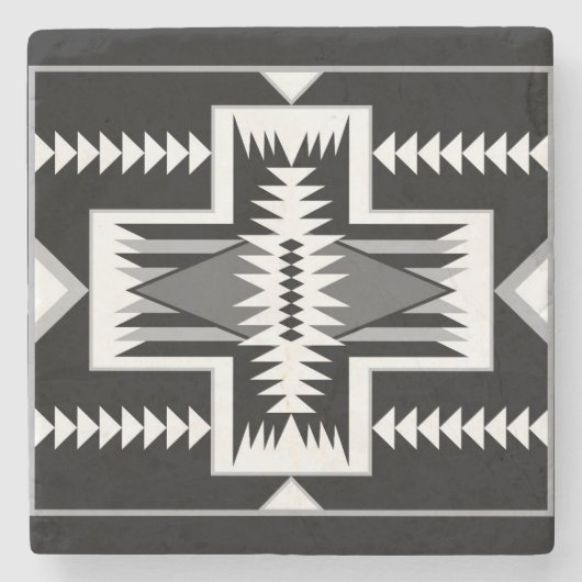 Navajo Design - 3 Keramiken Tile Steinuntersetzer (Vorderseite)
