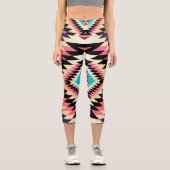 Navajo Design-7 High Waisted Capris (Vorderseite)